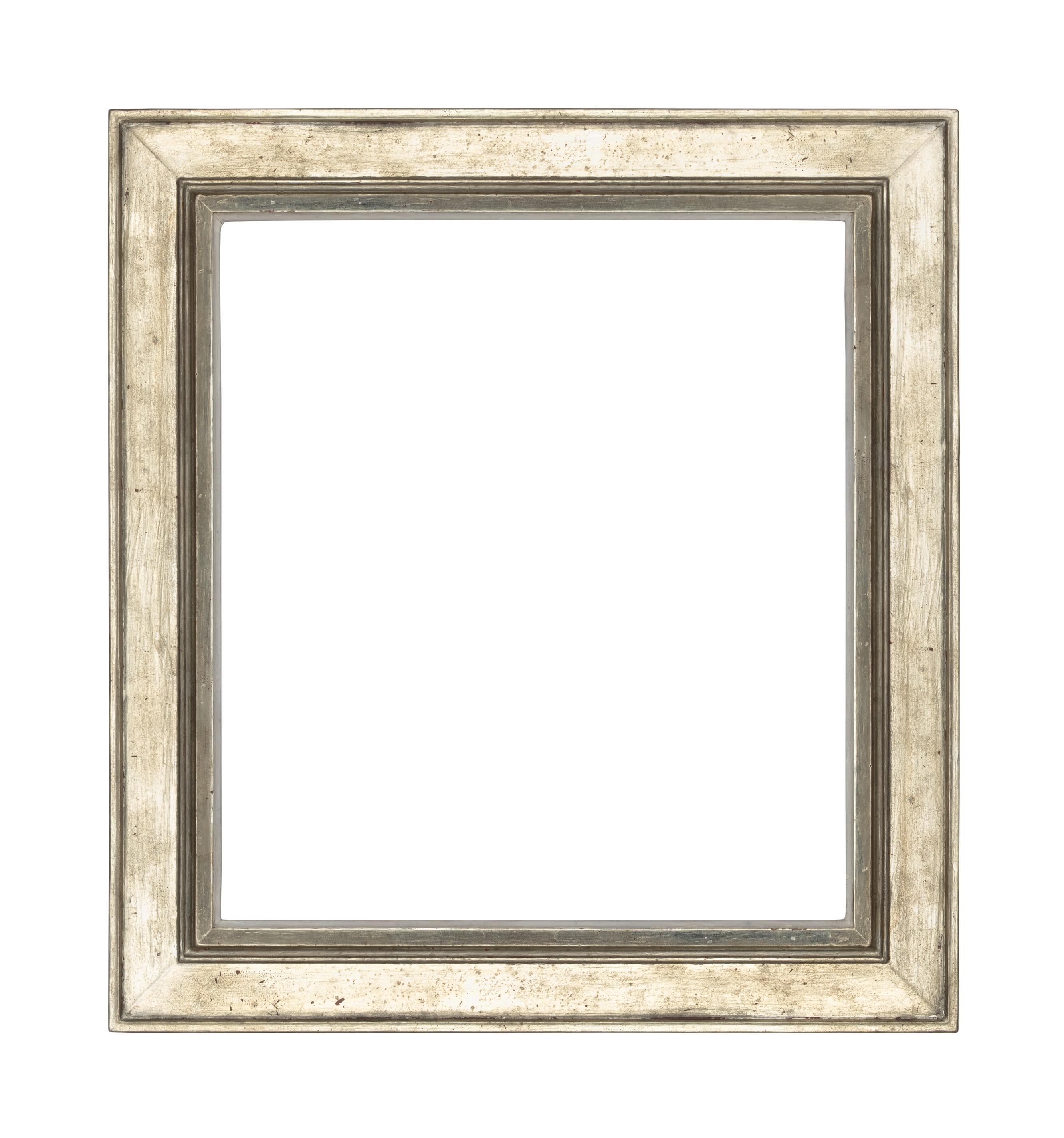 American 20th Century  Modernist Molding  Silver Leaf Frame
