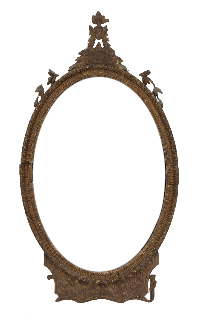 English 18th Century Mirror Oval Frame