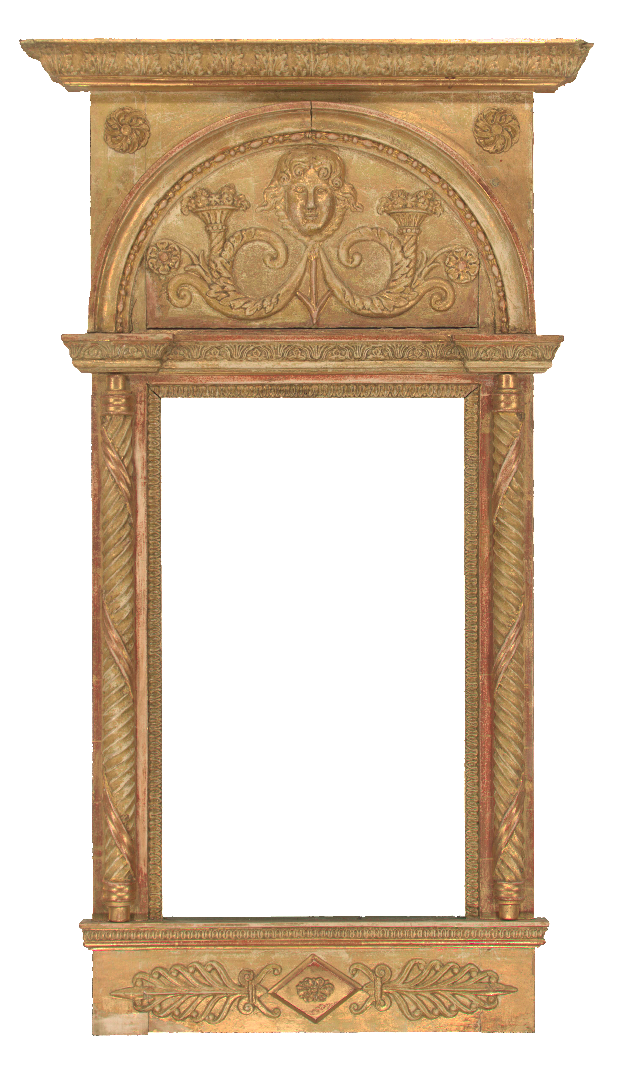 European 19th Century Mirror Fancy Top Frame