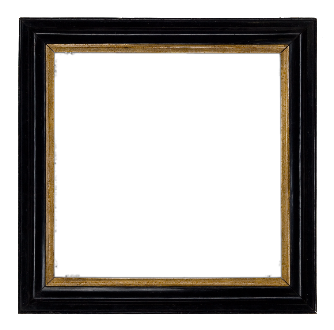 English 19th Century Black Cove Frame